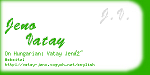 jeno vatay business card